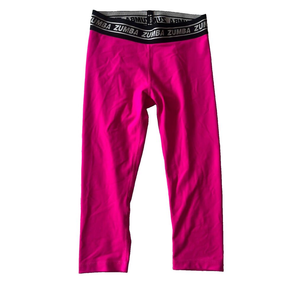 Zumba Wear We Ar Spicy S Hot Pink Capri Leggings Stretch Activewear Dance Yoga
